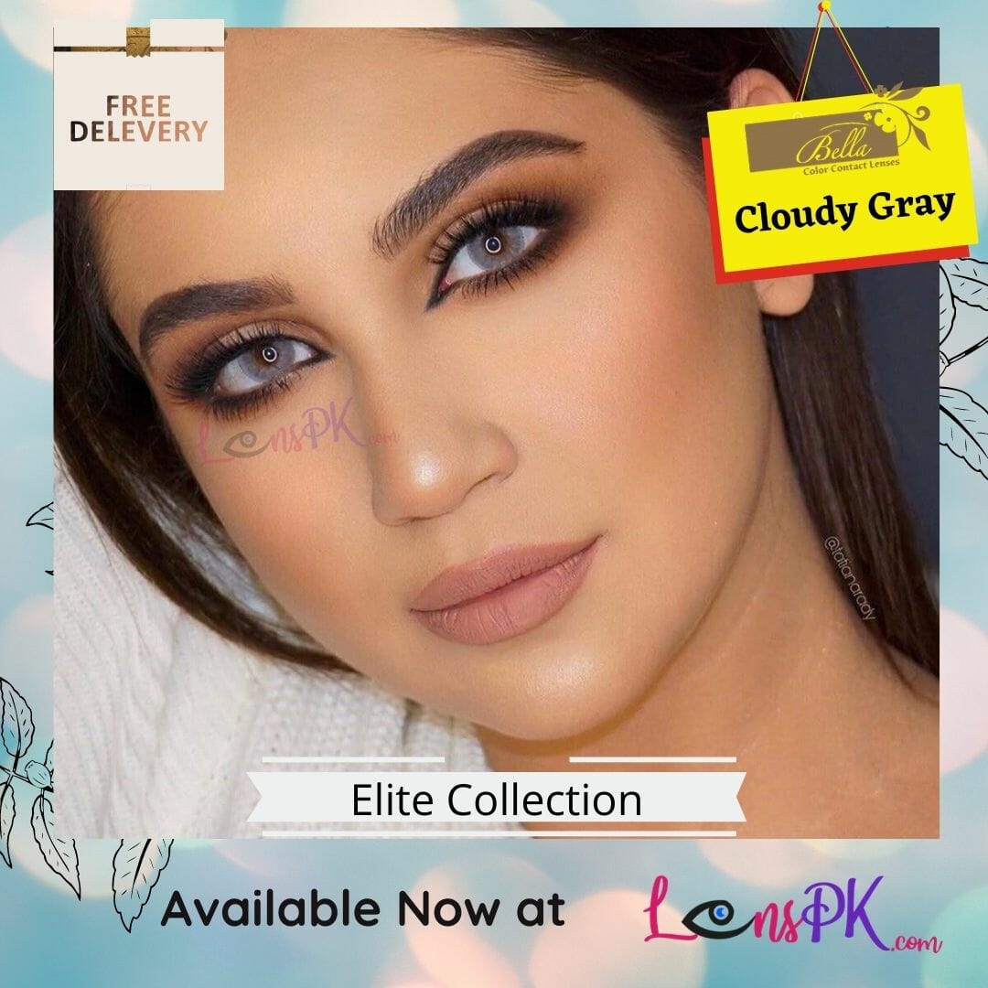 Bella Cloudy Gray Contact Lenses Elite Collection Lenspk