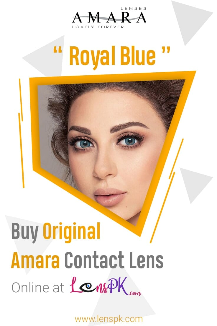 Royal blue amara eye lenses