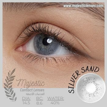 Majestic Silver Sand eye lenses in pakistan - Beauty Collection
