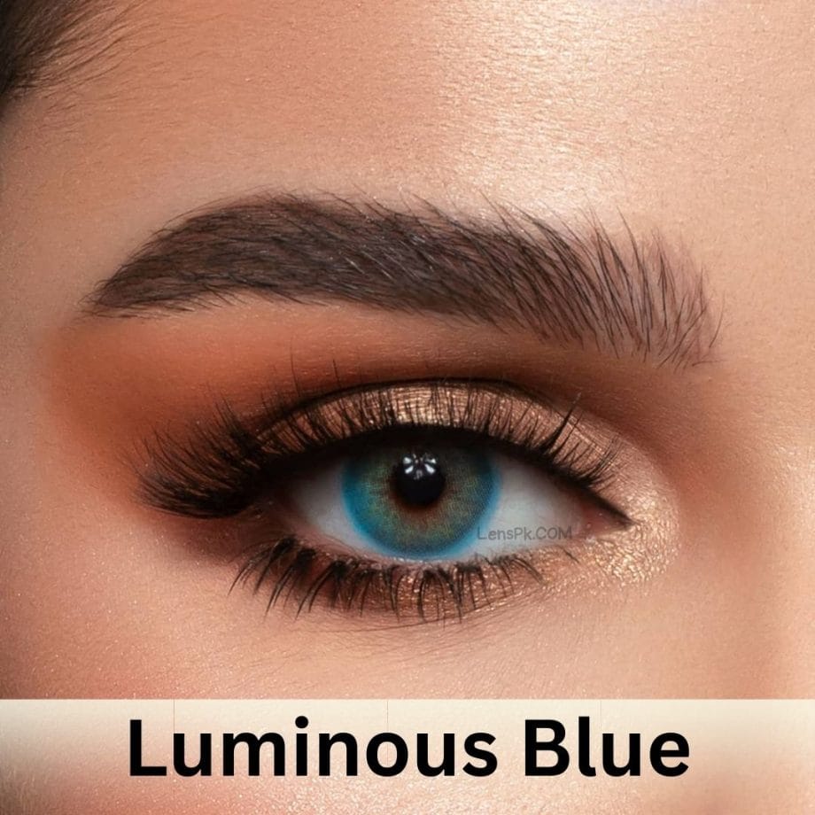 Luminous blue eye lenses